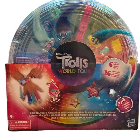 Trolls World Tour Greatest Hits Tiny Dancers 6 Figures 16 Wearable Accessories - Picture 1 of 11
